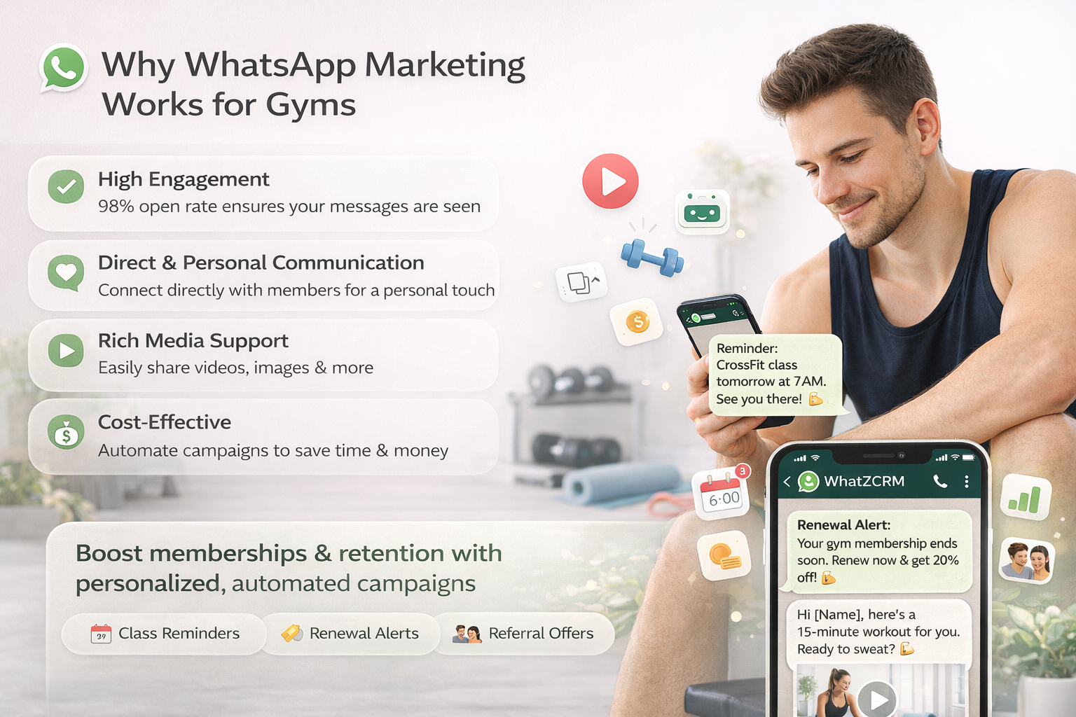 Best WhatsApp CRM for Fitness Centers 