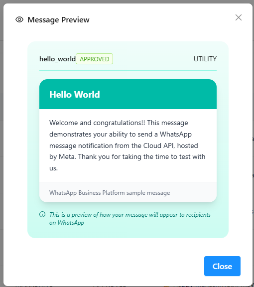 WhatsApp Template Messages