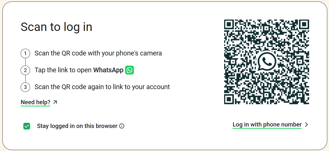 WhatsApp Web for business