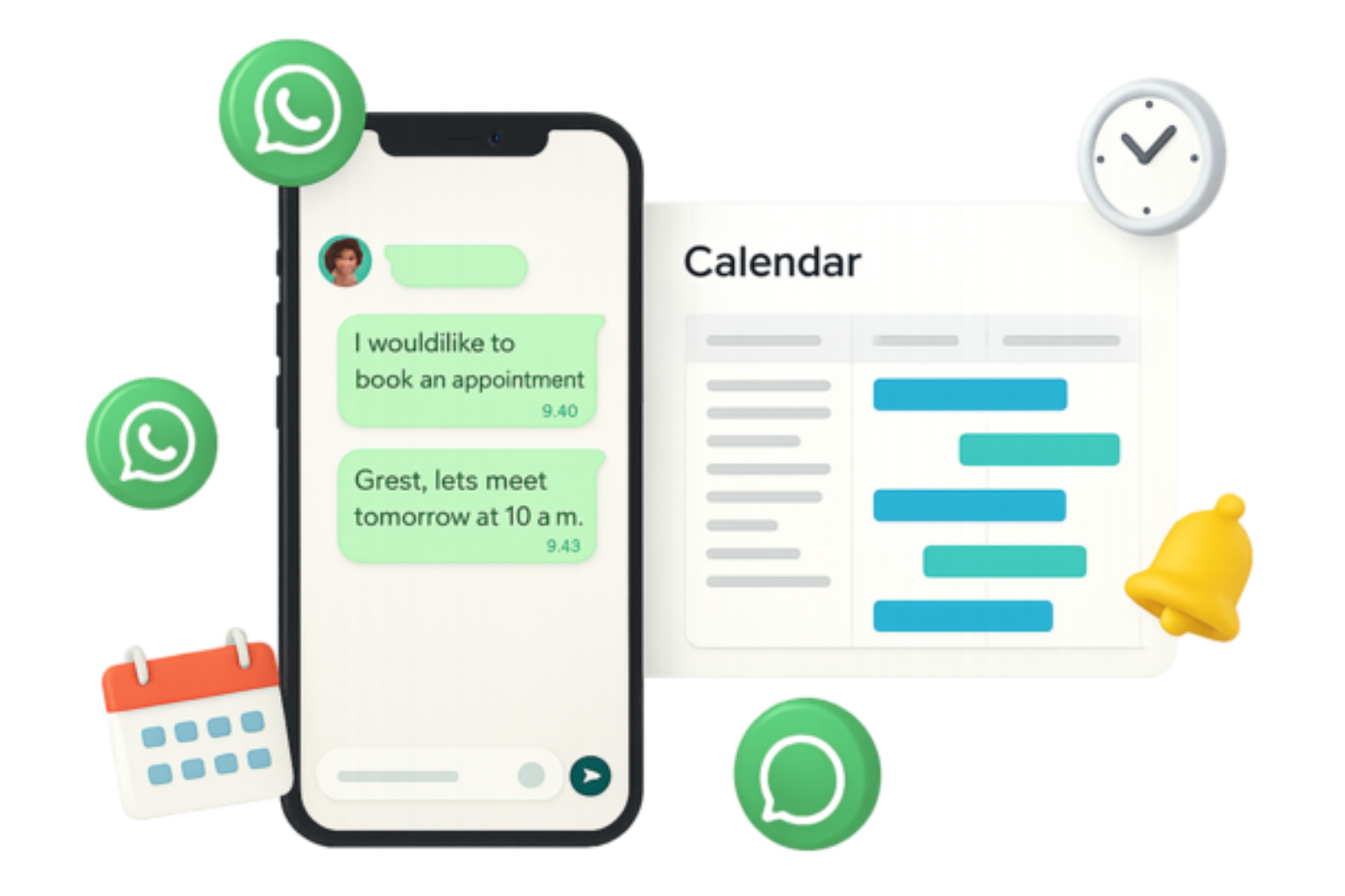 WhatsApp Appointment & Calendar Integration Dashboard