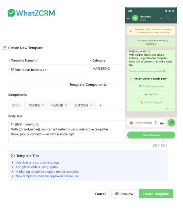 WhatsApp Business API Dashboard