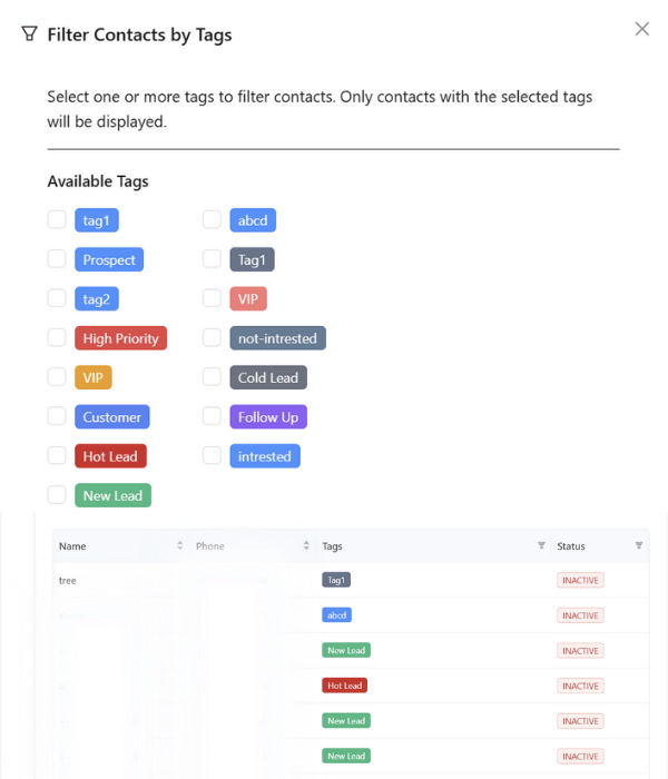 WhatsApp Broadcast Messaging Dashboard
