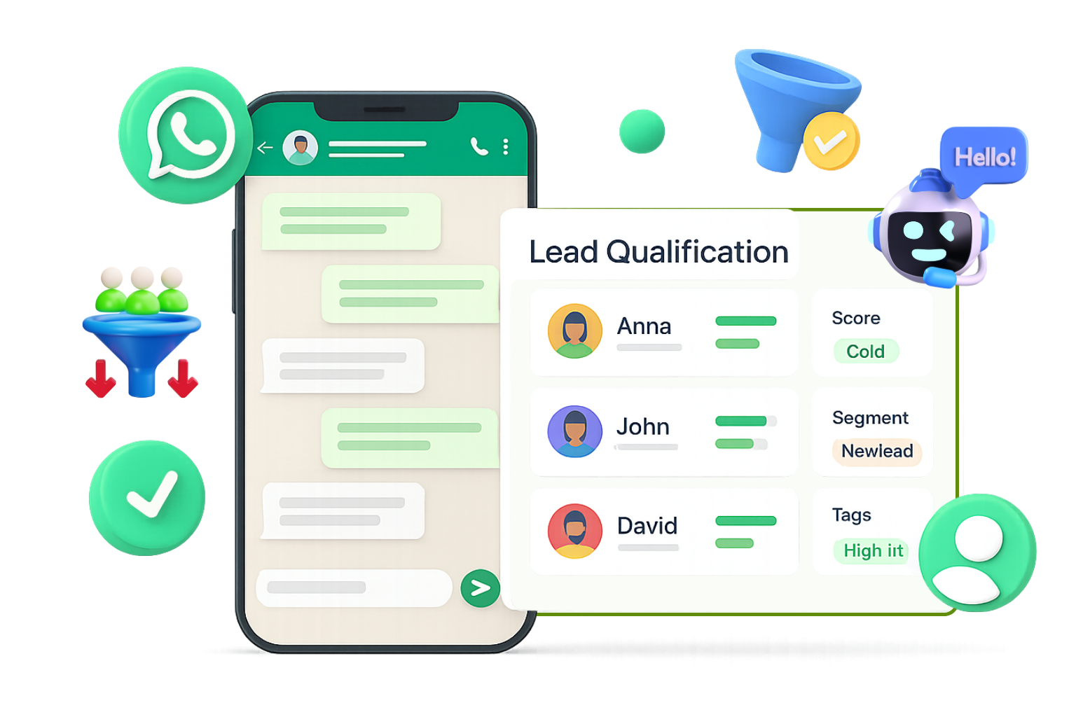 WhatsApp Lead Qualification Bot Dashboard