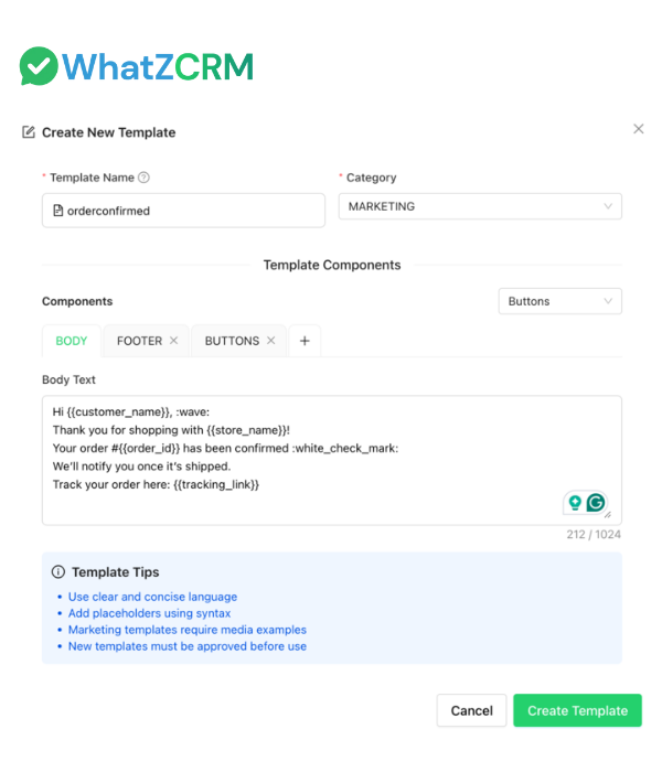 WhatsApp Chat Templates Builder