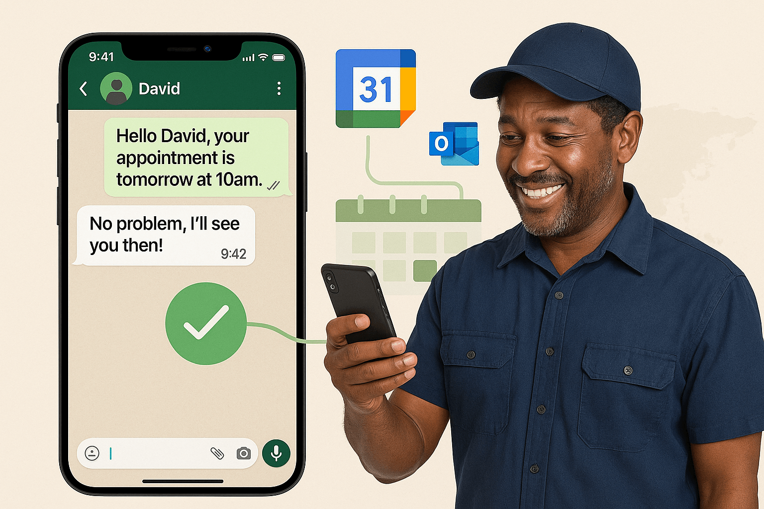 Synced Scheduling with Google & Outlook