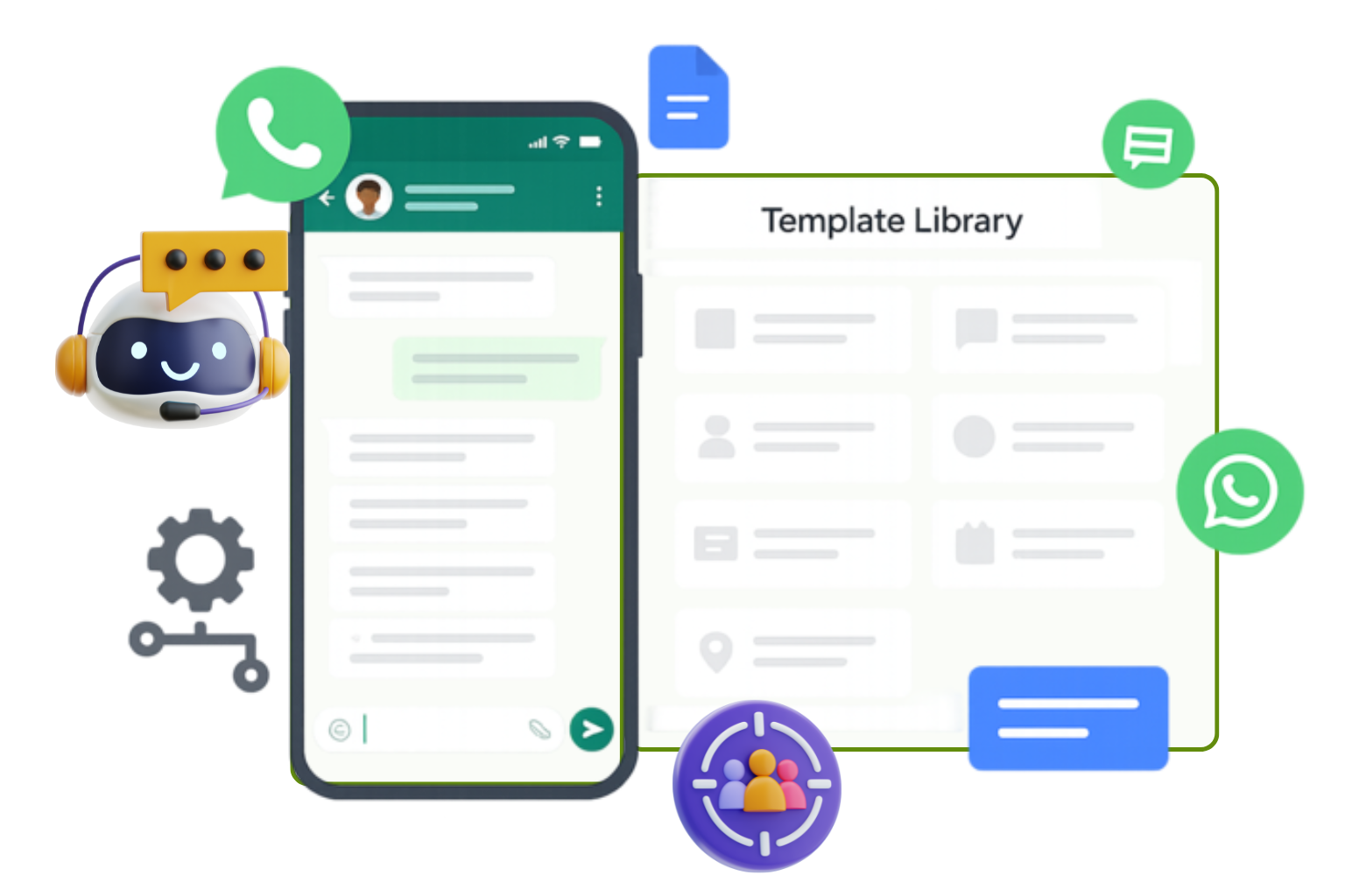 WhatsApp Template Library Dashboard