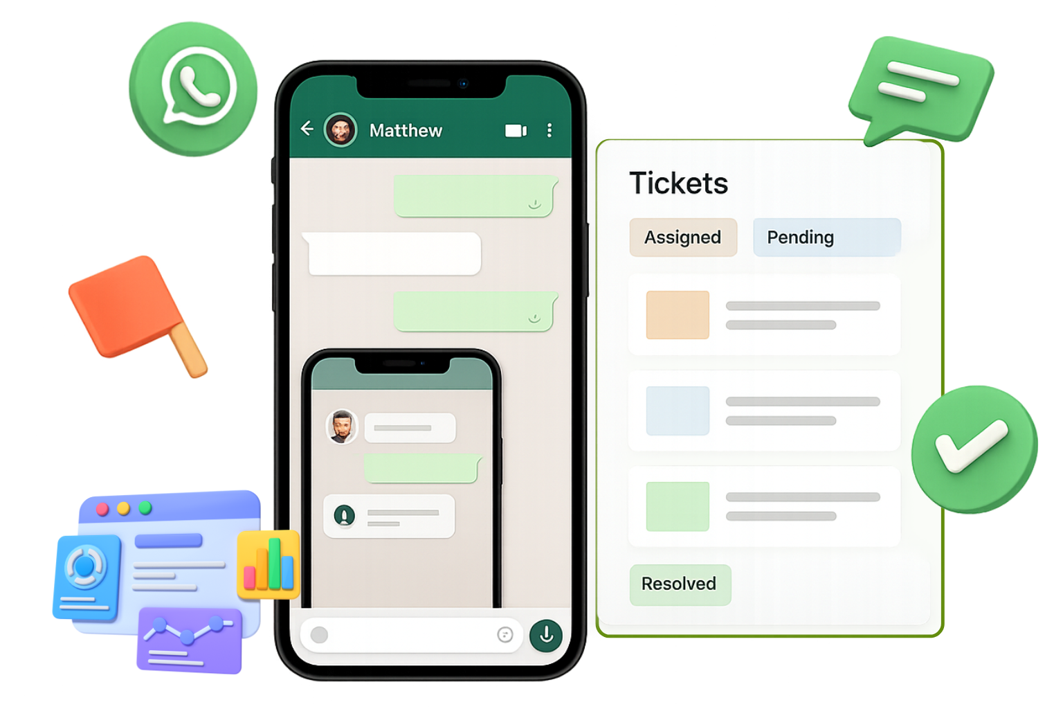 WhatsApp Ticket Management Dashboard